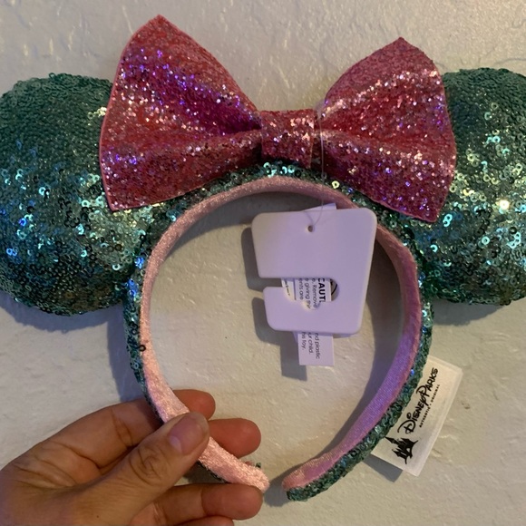 Disney Parks Pink Sugar Rush Minnie Mouse Ears Limited Bow Sequins Headband - Picture 7 of 10